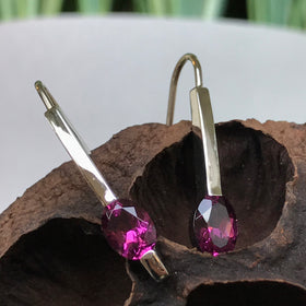 Lilac Garnet Earrings