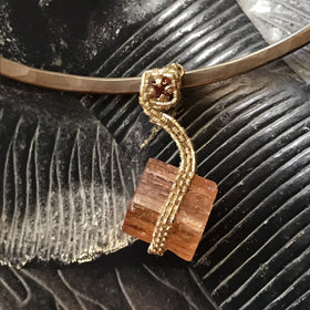 Imperial Topaz and Cinnamon Zircon Pendant