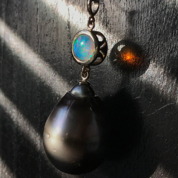 Pearl and Opal Pendant