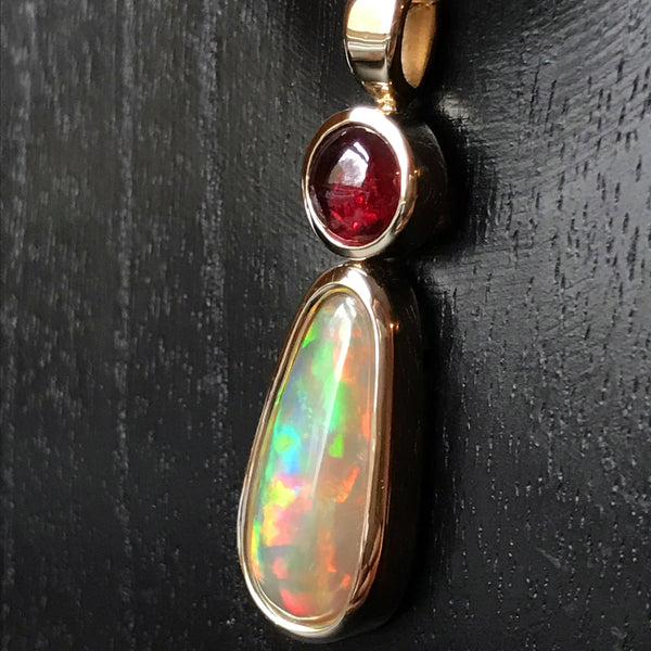Ruby and Opal Pendant