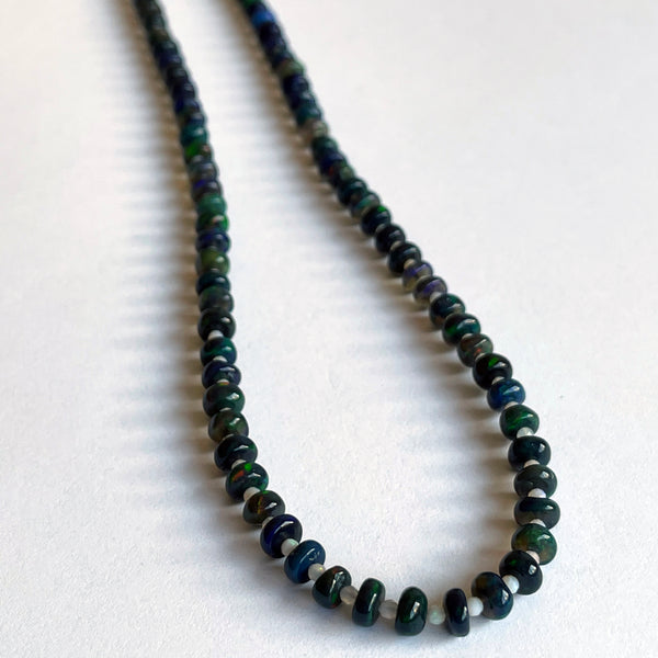 Black and White Opal Necklace
