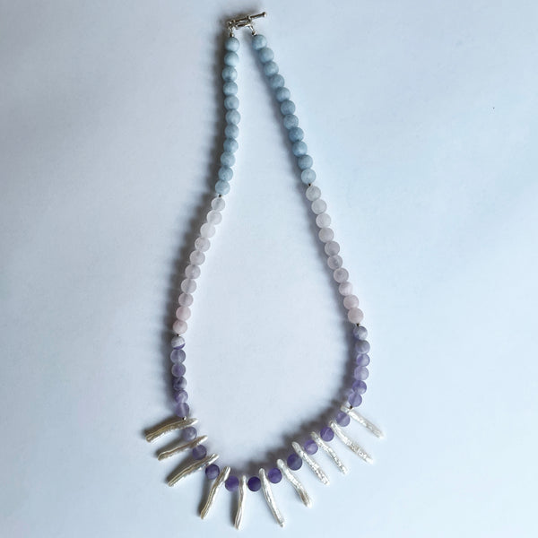 Quartz and Pearl Necklace