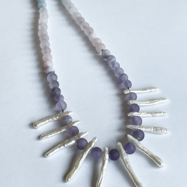 Quartz and Pearl Necklace