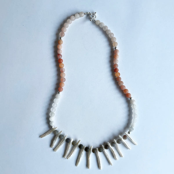 Quartz and Pearl Necklace