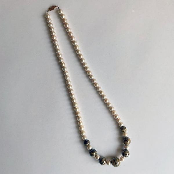 Freshwater Pearl and Jaspilite Necklace