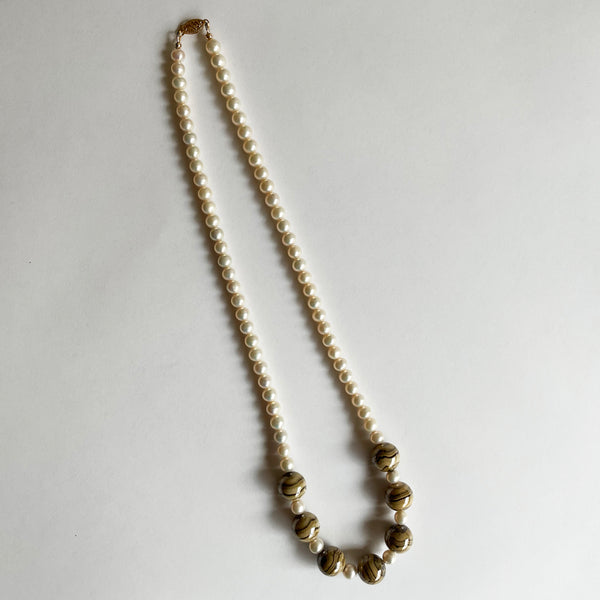 Freshwater Pearl and Jaspilite Necklace