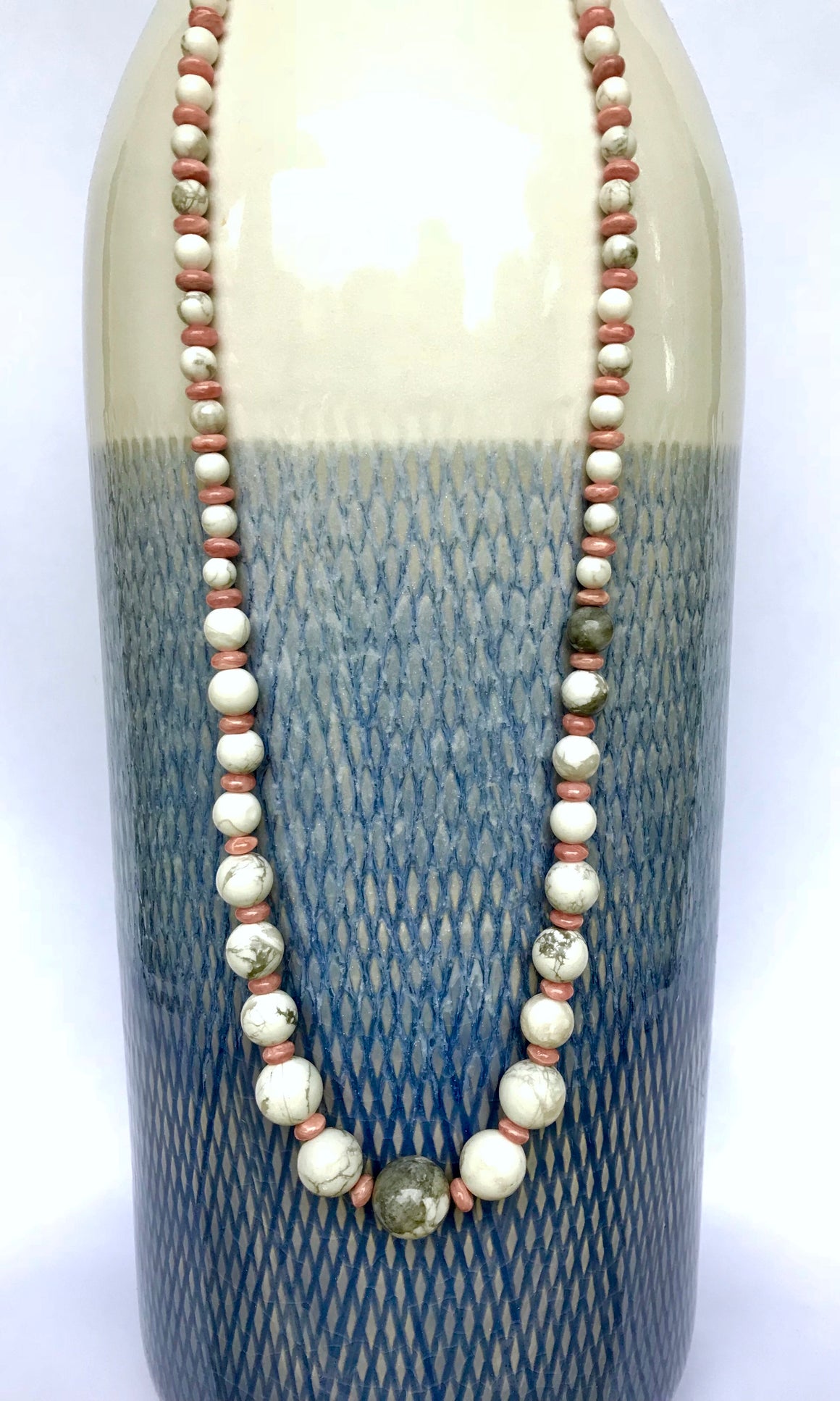 Howlite and Rhodochrosite Necklace