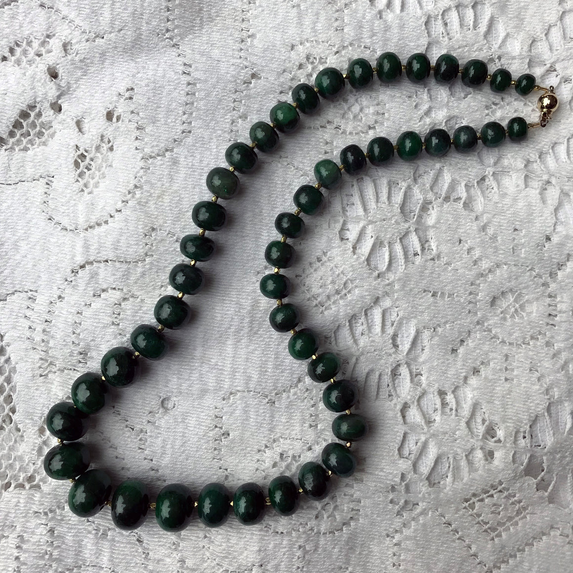 Emerald and Gold Necklace