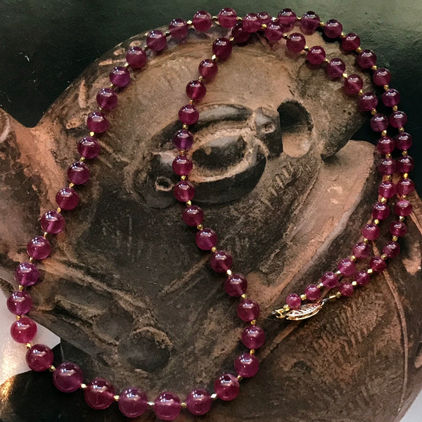 Ruby and Gold Necklace