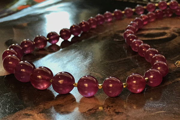 Ruby and Gold Necklace