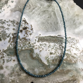 Irradiated Blue Diamond Strand