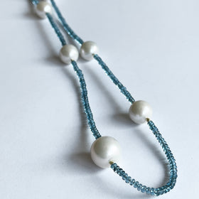 Topaz and Pearl Necklace