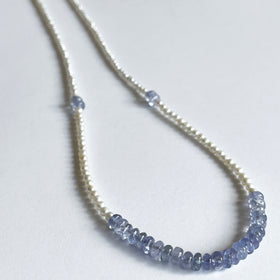 Tanzanite and Pearl Necklace