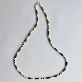 Agate and Pearl Necklace