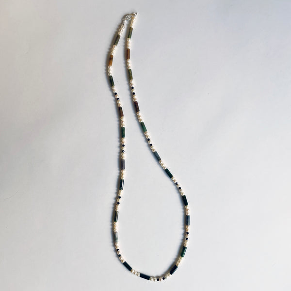 Agate and Pearl Necklace