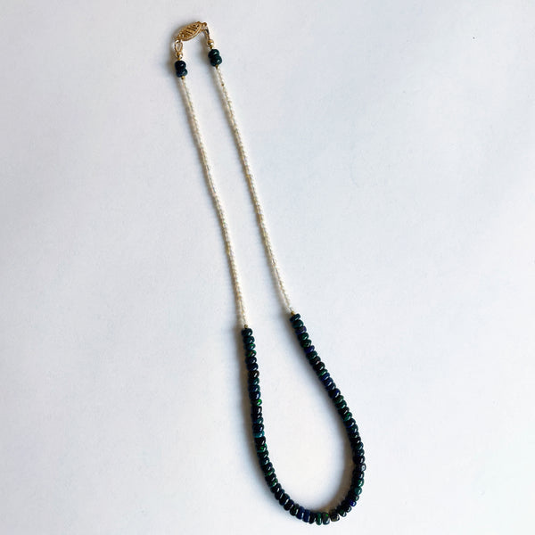 Black and White Opal Necklace